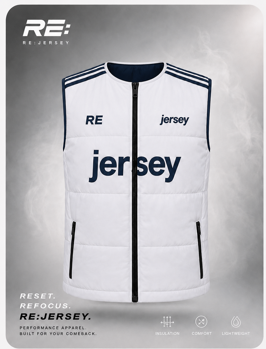 Re:jersey 조끼패딩 Coming Soon 섹션 비주얼